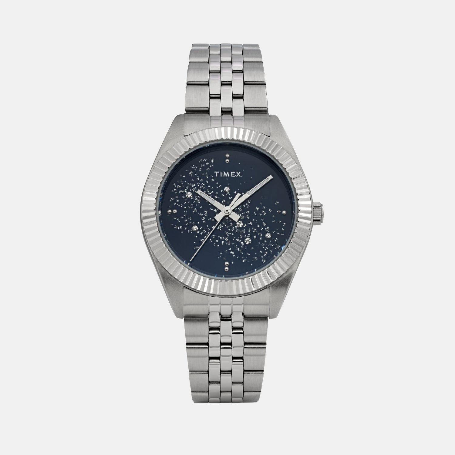 Timex Women Quartz Blue Dial Analog Stainless Steel Watch Tw2Y20100Ik