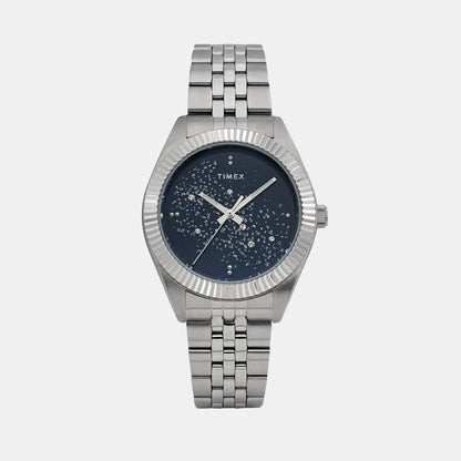 Timex Women Quartz Blue Dial Analog Stainless Steel Watch Tw2Y20100Ik