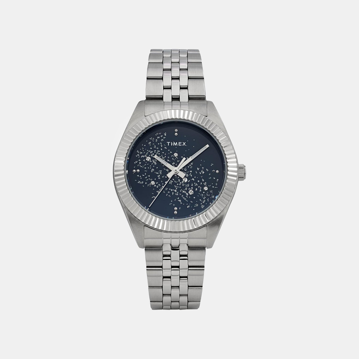 Timex Women Quartz Blue Dial Analog Stainless Steel Watch Tw2Y20100Uj