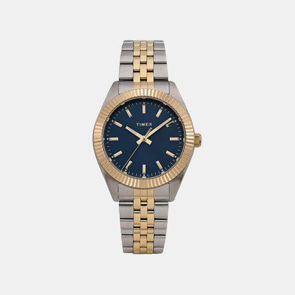 Timex Women Quartz Blue Dial Analog Stainless Steel Watch Tw2Y20200Ik