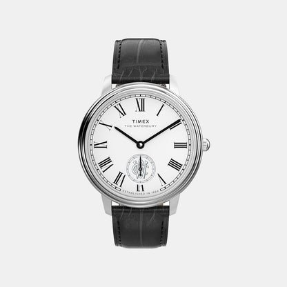 Timex Waterbury Metropolitan Men Quartz White Dial Analog Leather Watch Tw2Y23100Uj