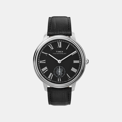 Timex Men Quartz Black Dial Analog Leather Watch Tw2Y23200Uj