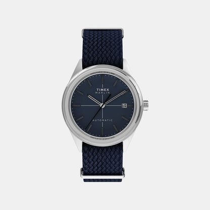 Timex Marlin Men Automatic Blue Dial Analog Fabric Watch Tw2Y24500Uj