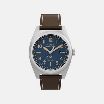 Timex Expedition Men Quartz Blue Dial Analog Leather Watch Tw2Y30600Uj