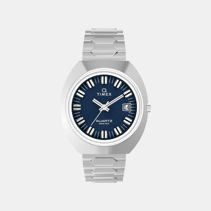 Timex Men Quartz Blue Dial Analog Steel Watch Tw2Y33100Ik