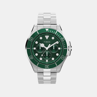 Timex Men Quartz Green Dial Multi-Function Stainless Steel Watch Tw2Y33200Uj