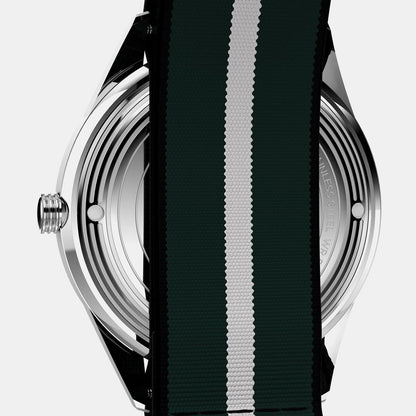Timex Marlin Men Quartz Green Dial Analog Fabric Watch Tw2Y37500Uj