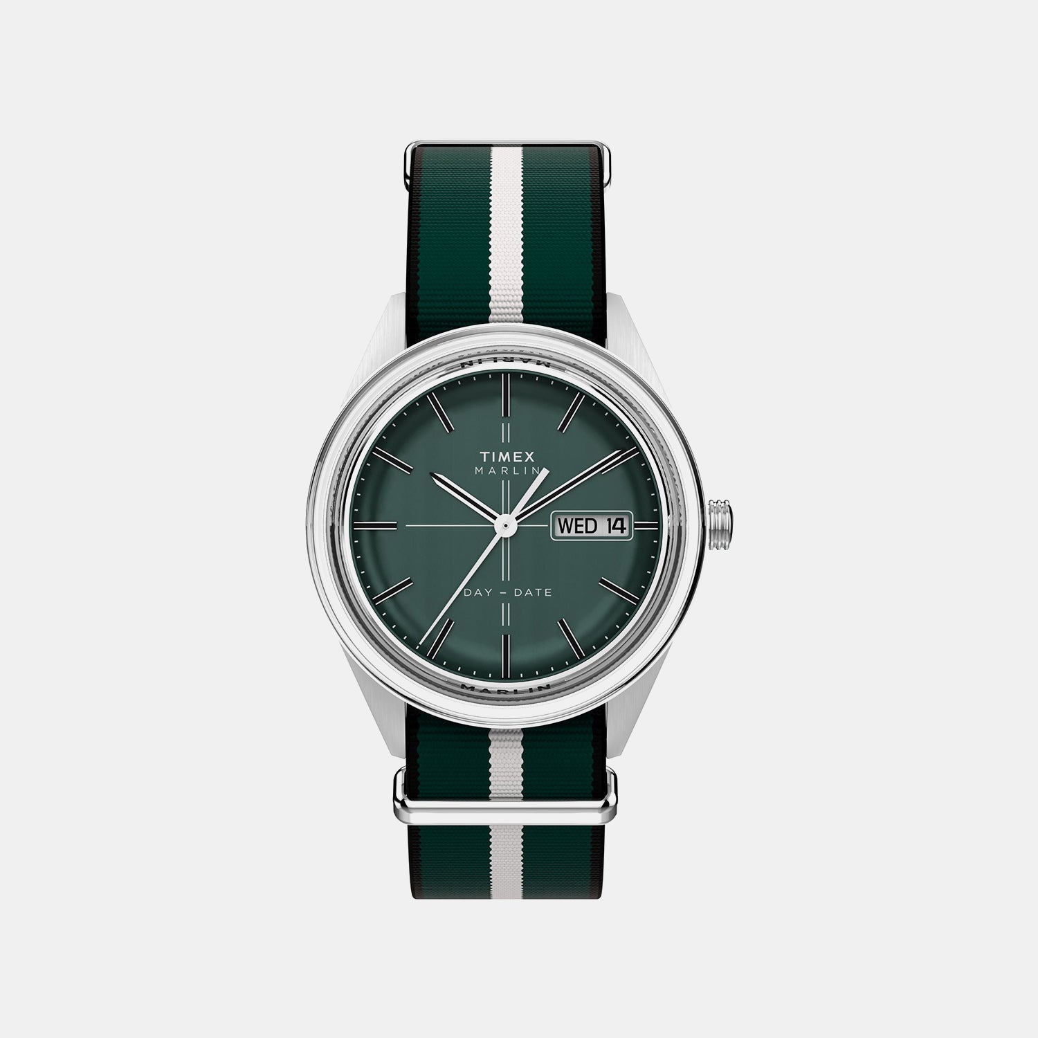 Timex Marlin Men Quartz Green Dial Analog Fabric Watch Tw2Y37500Uj
