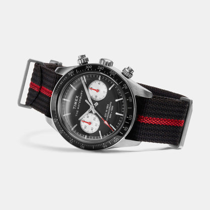 Timex Waterbury Heritage Men Quartz Black Dial Chronograph Fabric Watch Tw2Y38900Ik