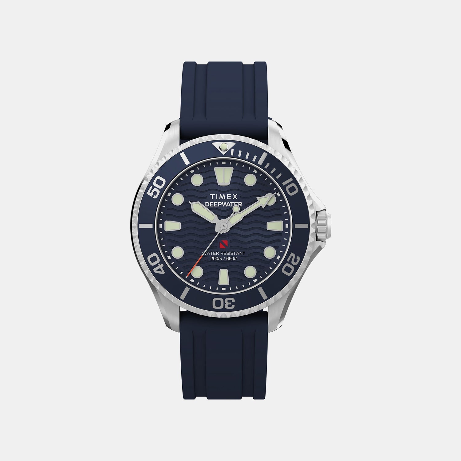 Timex Unisex Quartz Blue Dial Analog Rubber Watch Tw2Y40300Uj