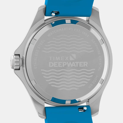 Timex Deepwater Unisex Quartz Blue Dial Analog Rubber Watch Tw2Y40400Uj