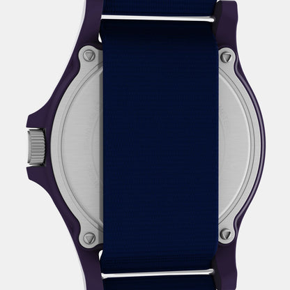Timex Men Quartz Blue Dial Analog Fabric Watch Tw2Y46200X6