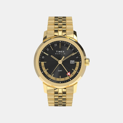 Timex Men Quartz Black Dial Analog Steel Watch Tw2Y47700Uj