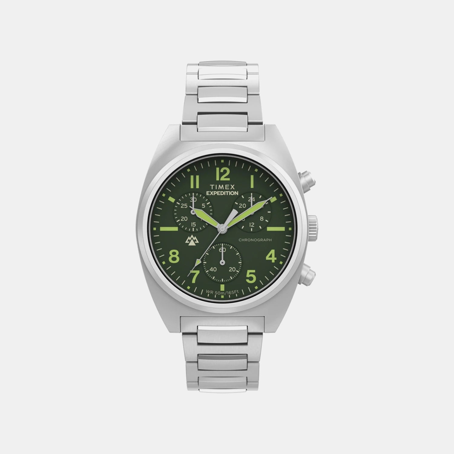 Timex Expedition Men Quartz Green Dial Chronograph Stainless Steel Watch Tw2Y61300Uj