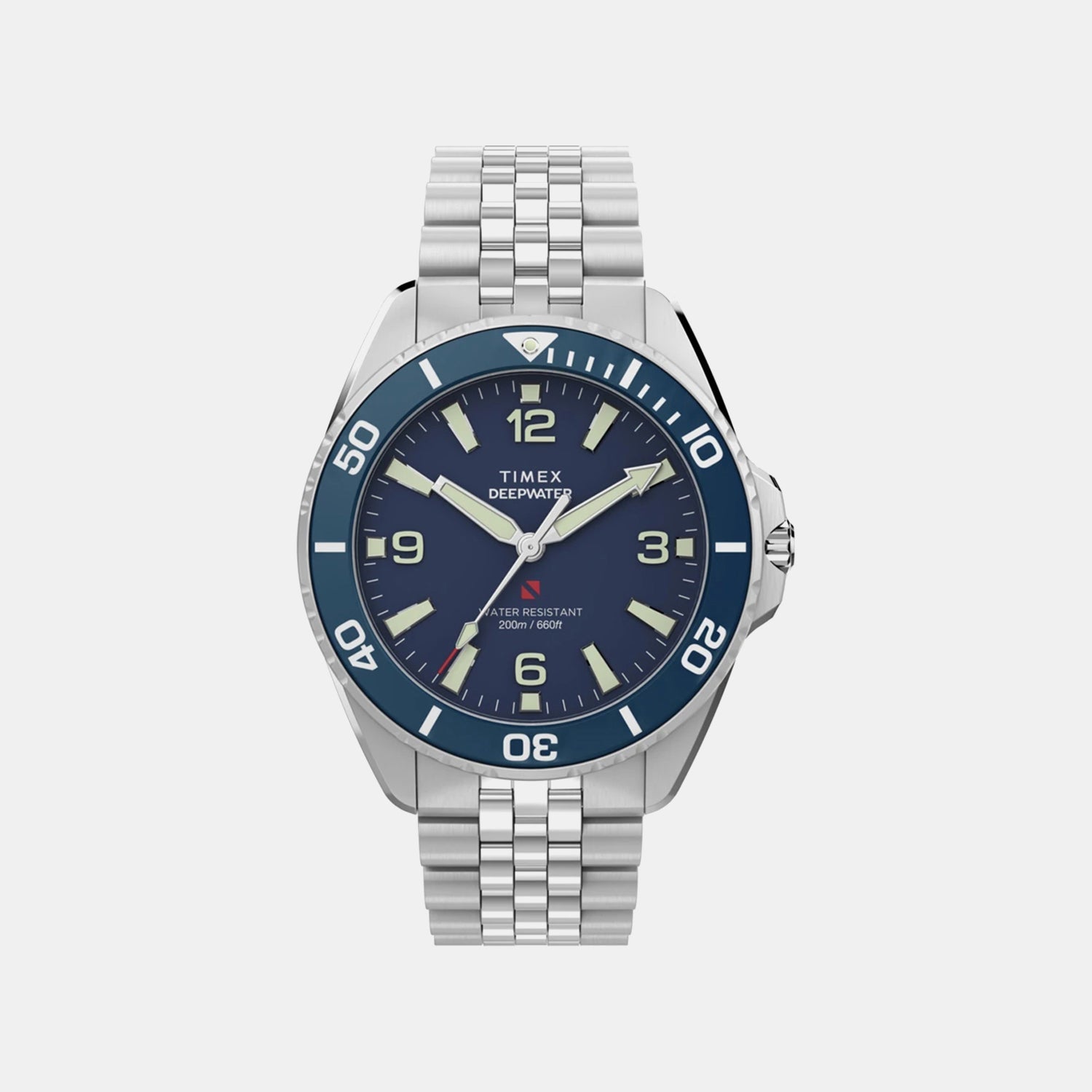 Timex Deepwater Men Quartz Blue Dial Analog Stainless Steel Watch Tw2Y64600Ik