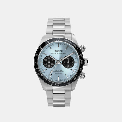 Timex Waterbury Men Quartz Blue Dial Chronograph Stainless Steel Watch Tw2Y70500Uj