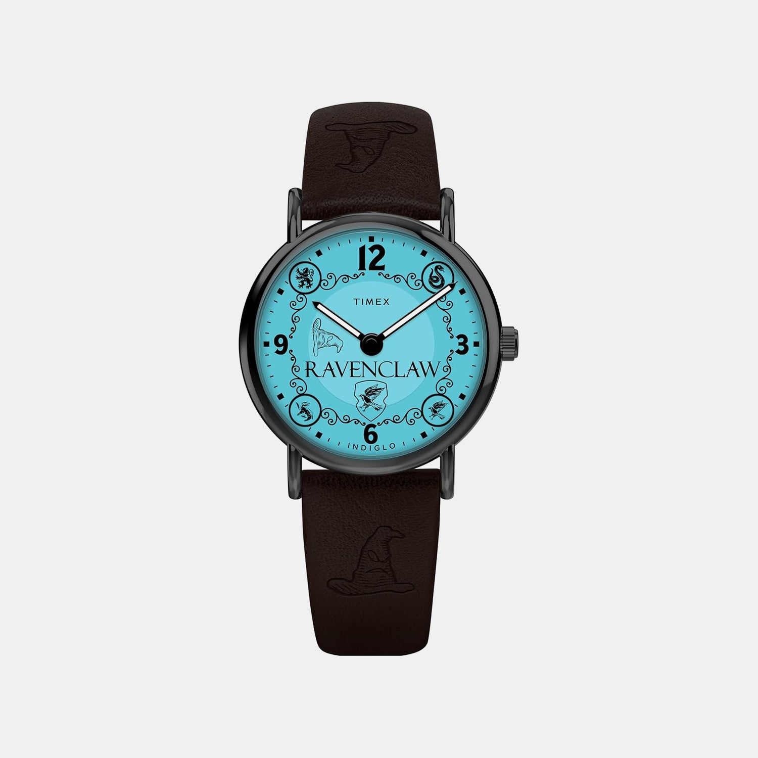 Timex Harry Potter X Timex Weekender Ravenclaw House Sorting Hat Indiglo Edition Leather Watch Tw2Y76500X6