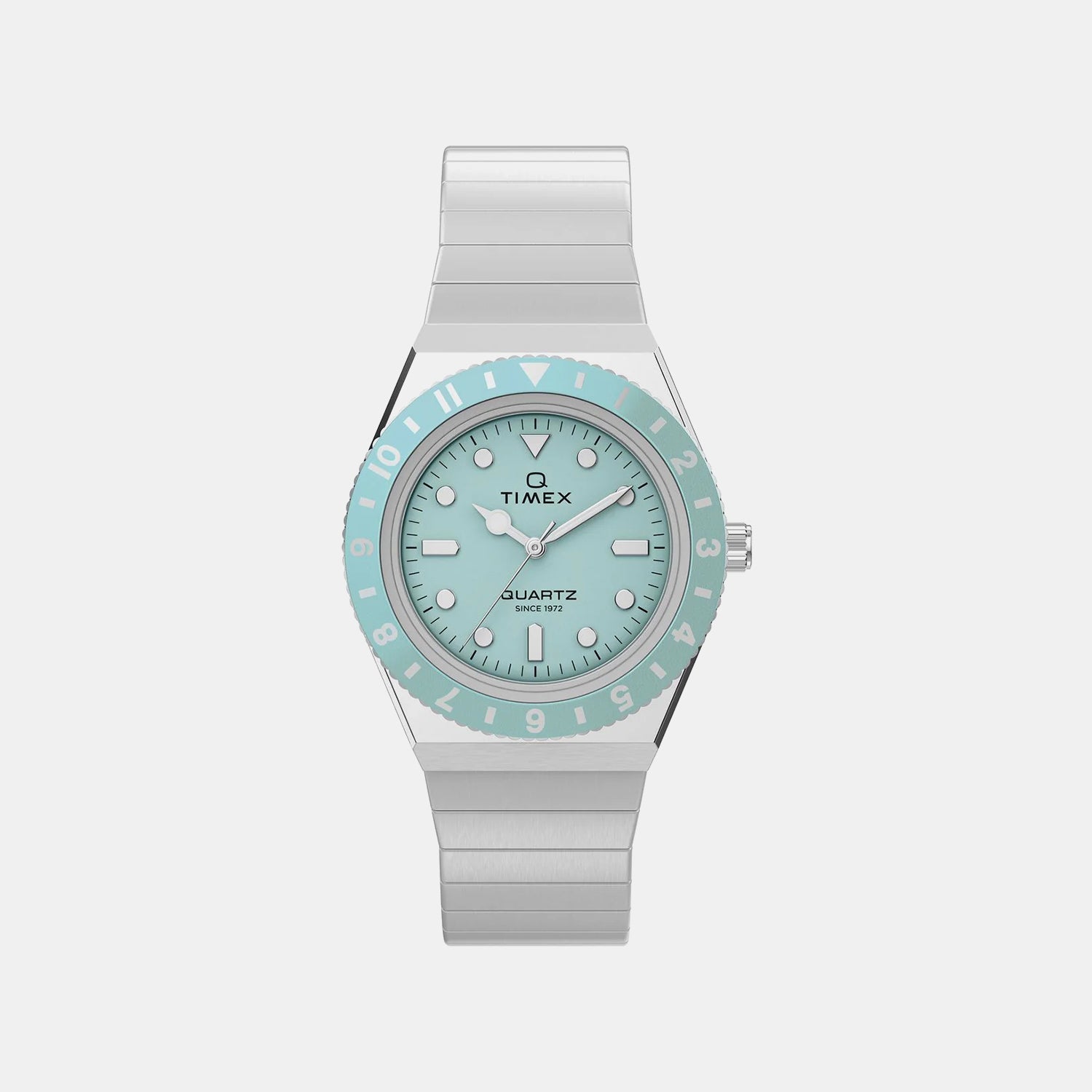Timex Q Sport Women Quartz Blue Dial Analog Stainless Steel Watch Tw2Y77300Uj