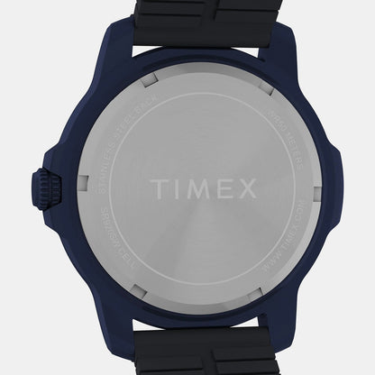 Timex Expedition Timber Men Quartz Blue Dial Analog Silicone Watch Tw4B34600Uj