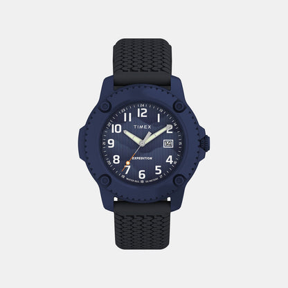 Timex Expedition Timber Men Quartz Blue Dial Analog Silicone Watch Tw4B34600Uj