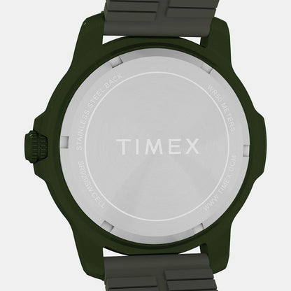 Timex Expedition Timber Men Quartz Green Dial Analog Silicone Watch Tw4B34700Uj