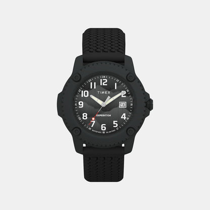 Timex Expedition Timber Men Quartz Black Dial Analog Silicone Watch Tw4B34800Uj
