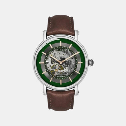 Timex Signio Men Automatic Dial Analog Leather Watch Tweg16717