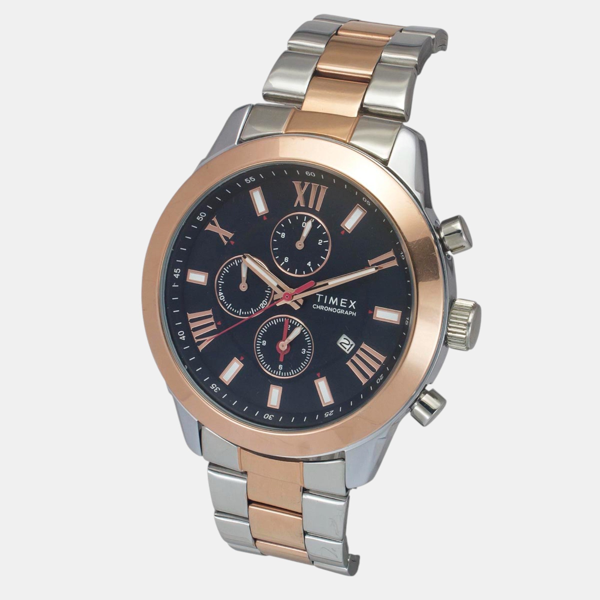 Timex Trendline Men Quartz Dial Chronograph Stainless Steel Watch Tweg18516