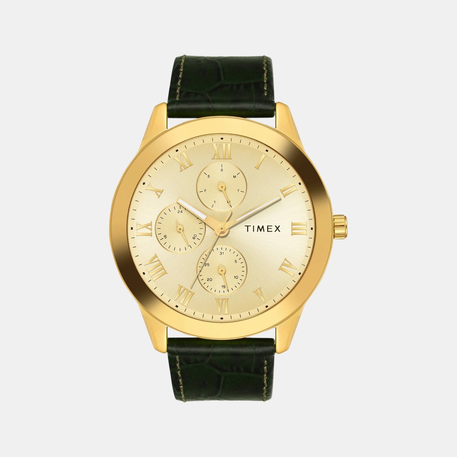 Timex Trendline Men Quartz Dial Multi-Function Leather Watch Tweg18526