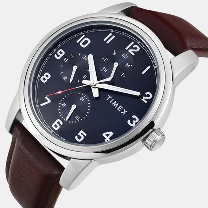 Timex Trendline Men Quartz Dial Multi-Function Leather Watch Tweg18906