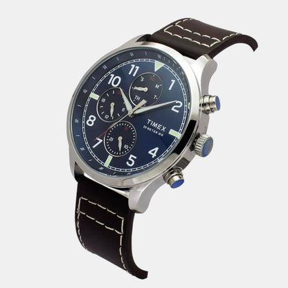 Timex Trendline Men Quartz Dial Multi-Function Leather Watch Tweg23901