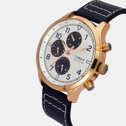 Timex Trendline Men Quartz Dial Multi-Function Leather Watch Tweg23902