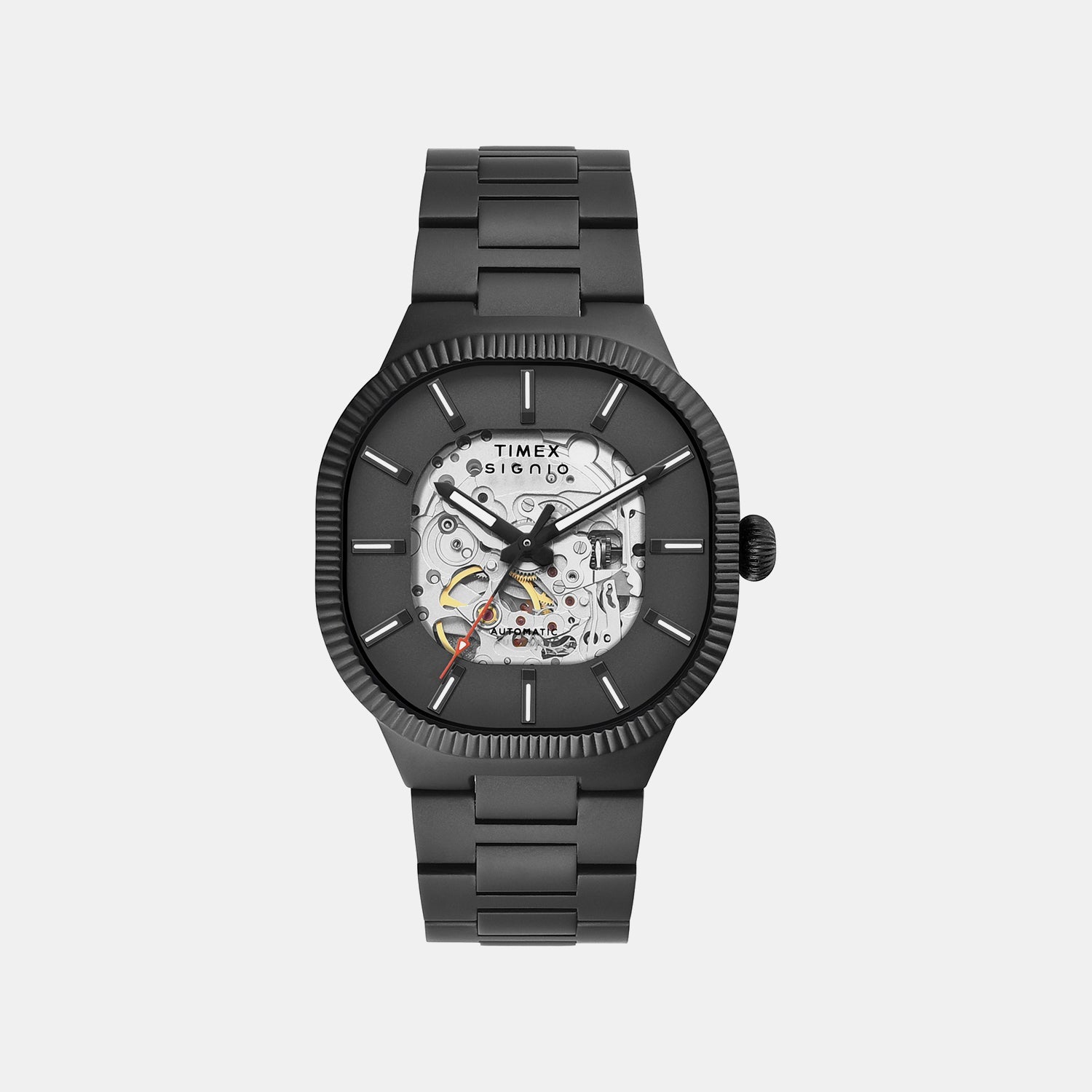 Timex Signio Men Automatic Black Dial Analog Stainless Steel Watch Tweg24702