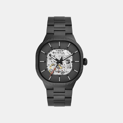 Timex Signio Men Automatic Black Dial Analog Stainless Steel Watch Tweg24702