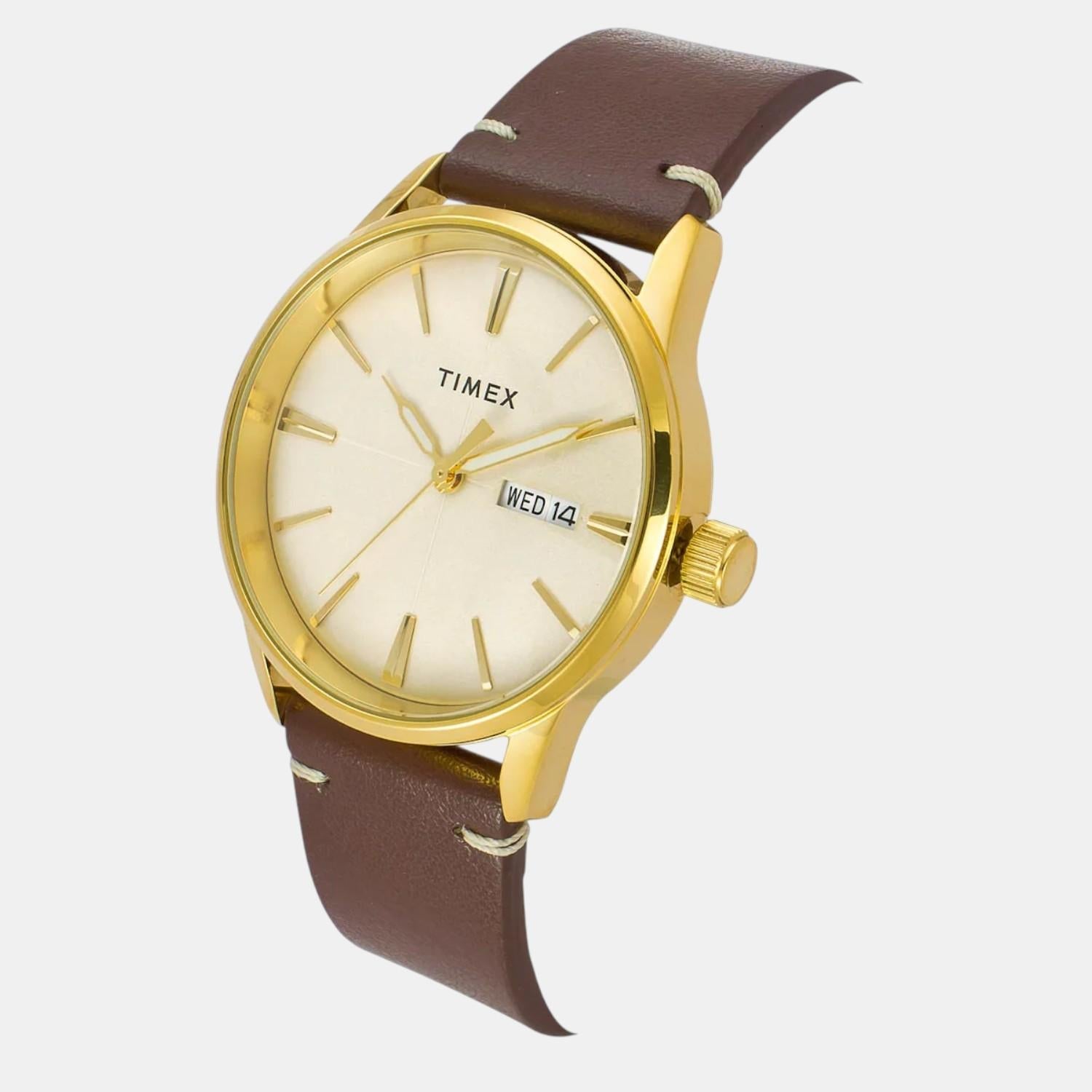 Timex Trendline Men Quartz Dial Analog Leather Watch Tweg25502