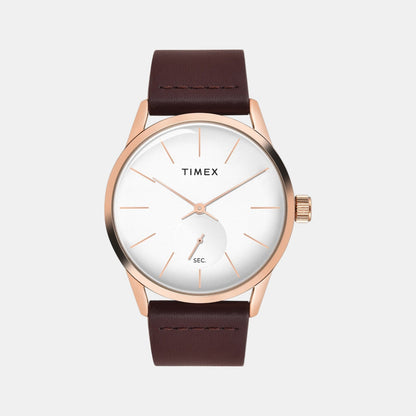 Timex Trendline Men Quartz Dial Analog Leather Watch Tweg25505