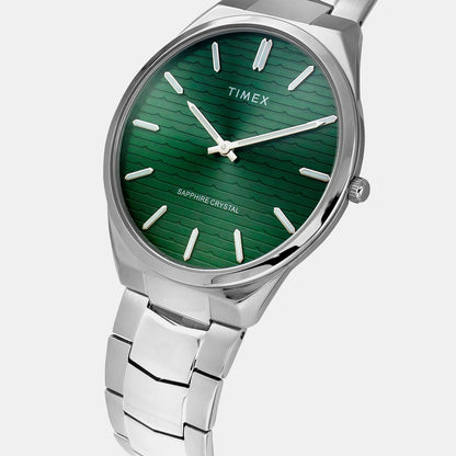 Timex Signio Men Quartz Dial Analog Stainless Steel Watch Tweg25800