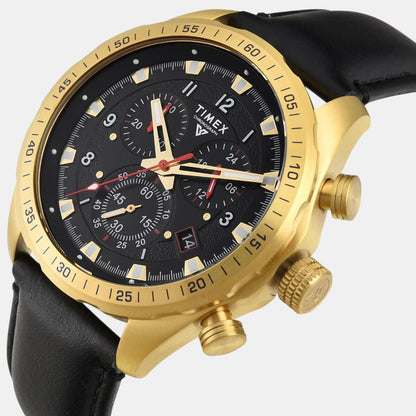 Timex Vector Men Quartz Dial Chronograph Leather Watch Tweg26001