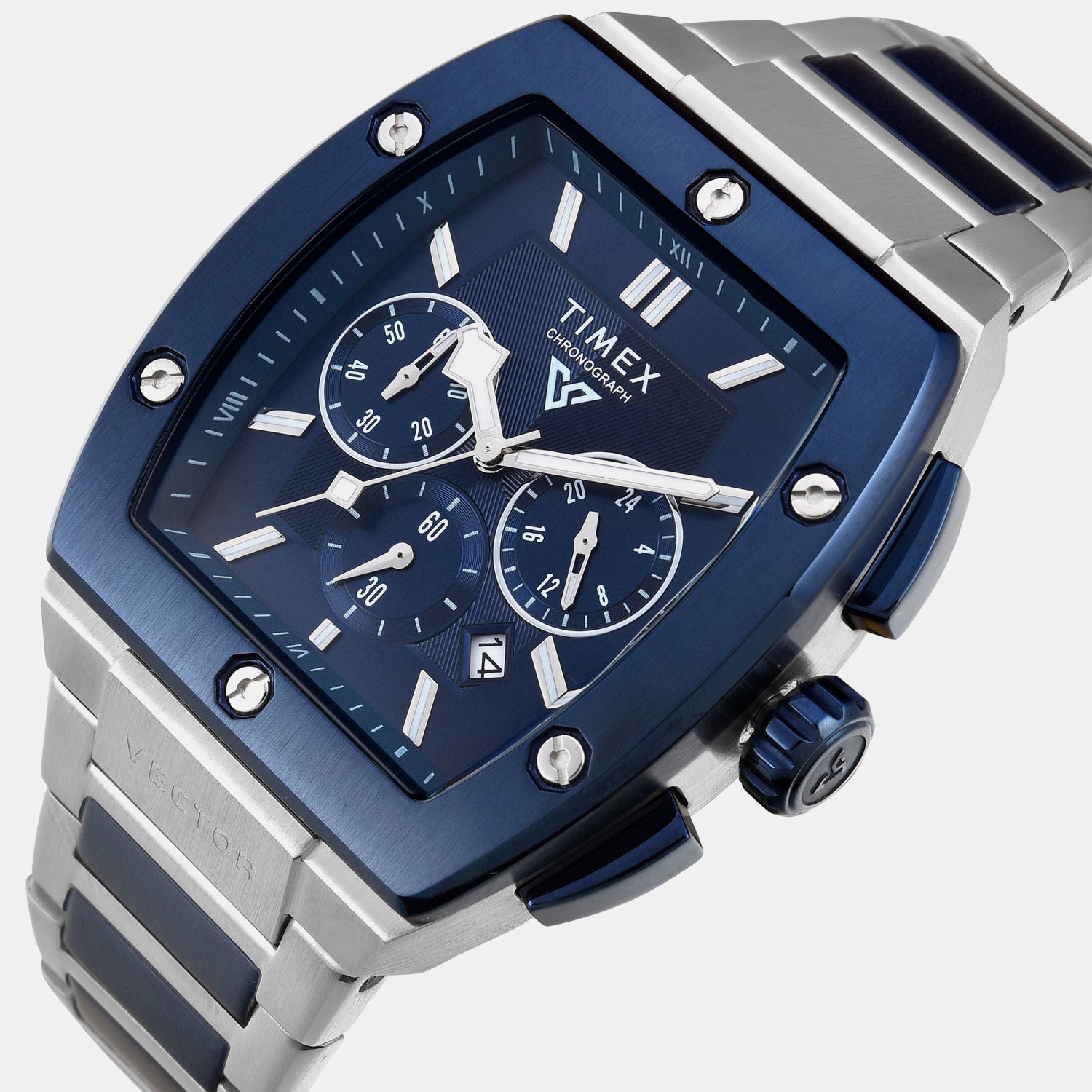 Timex Vector Men Quartz Dial Chronograph Stainless Steel Watch Tweg26202