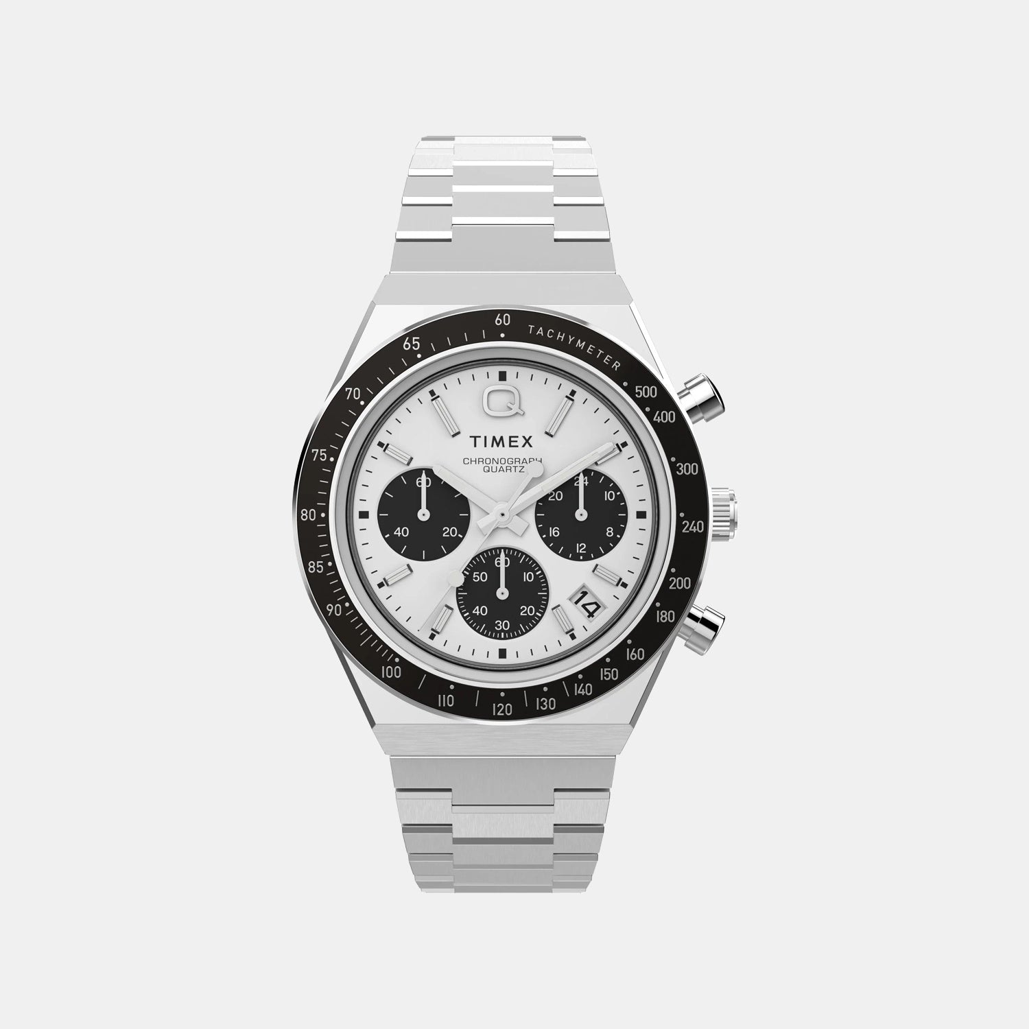 Timex Q Timex Men Quartz Dial Chronograph Stainless Steel Watch Tweg26400