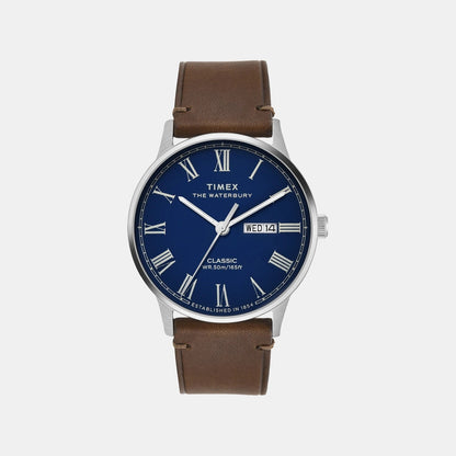 Timex Waterbury Men Quartz Dial Analog Leather Watch Tweg26502