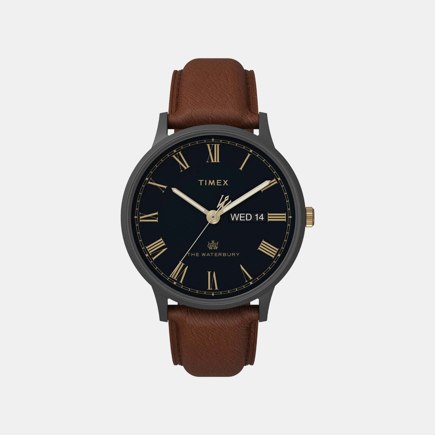 Timex Waterbury Men Quartz Blue Dial Leather Watch Tweg26504