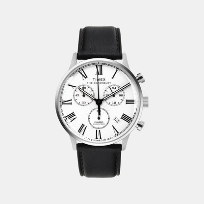 Timex Waterbury Men Quartz Dial Chronograph Leather Watch Tweg26600