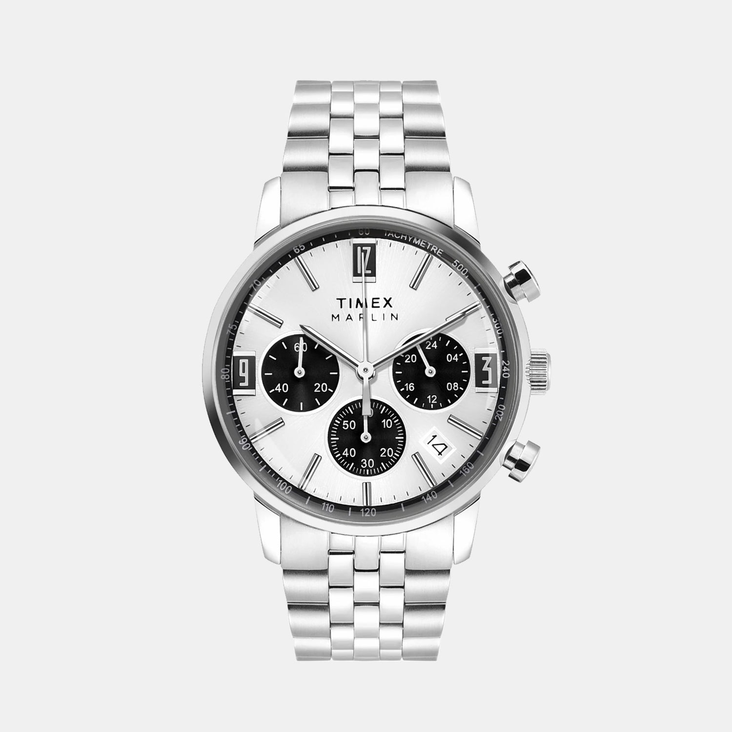 Timex Marlin Men Quartz Dial Chronograph Stainless Steel Watch Tweg26704