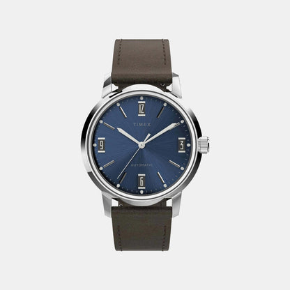 Timex Marlin Men Automatic Blue Dial Analog Leather Watch Tweg26710