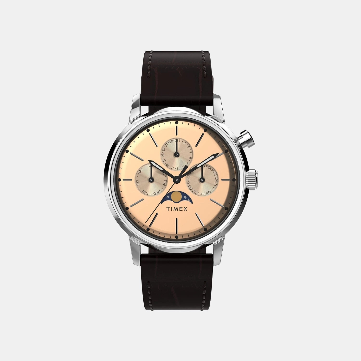 Timex Marlin Men Quartz Dial Multi-Function Leather Watch Tweg26801