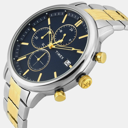 Timex Chicago Men Quartz Dial Chronograph Stainless Steel Watch Tweg26901