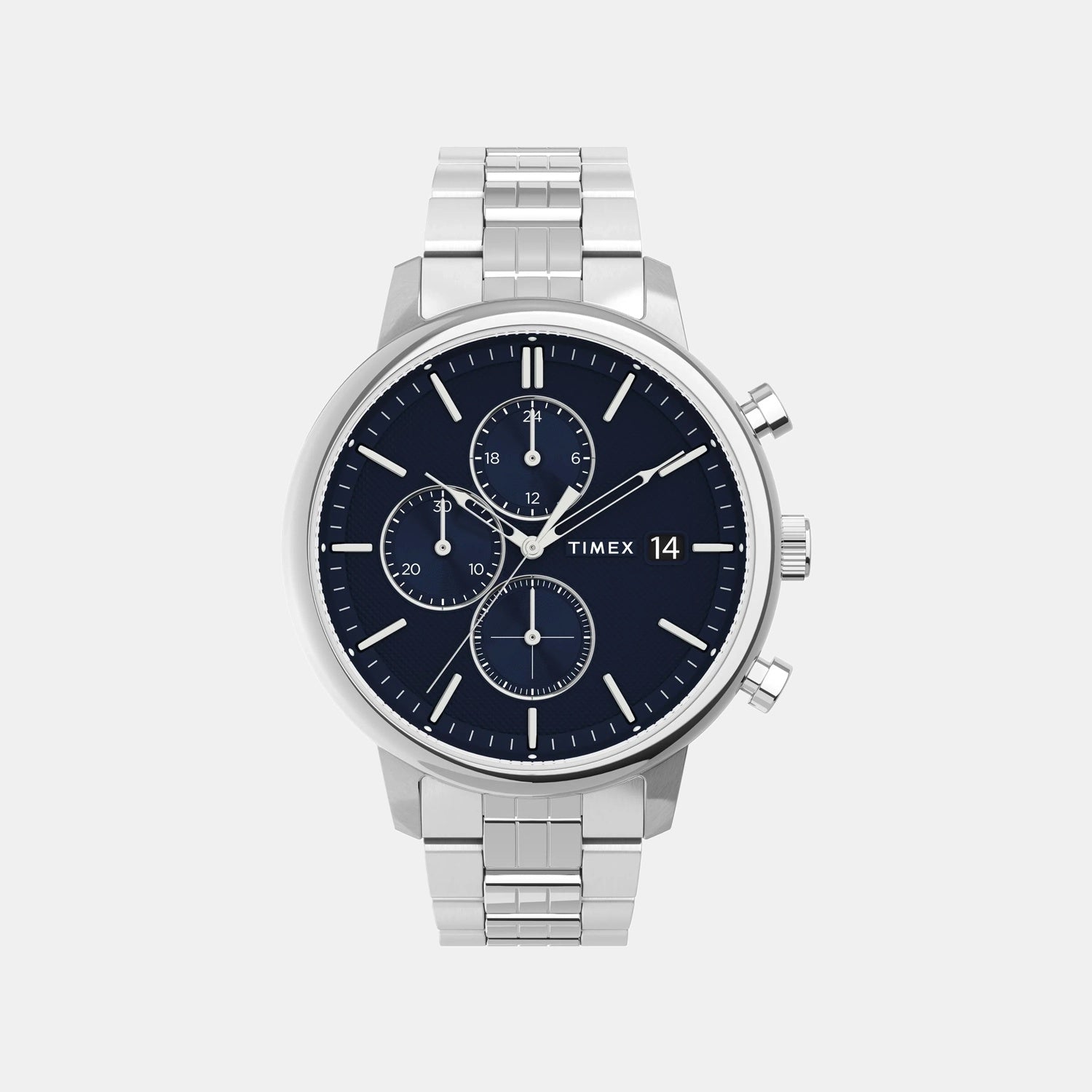 Timex Chicago Men Quartz Dial Chronograph Stainless Steel Watch Tweg26903