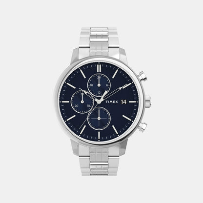 Timex Chicago Men Quartz Dial Chronograph Stainless Steel Watch Tweg26903