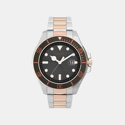 Timex Men Quartz Black Dial Analog Stainless Steel Watch Tweg27002